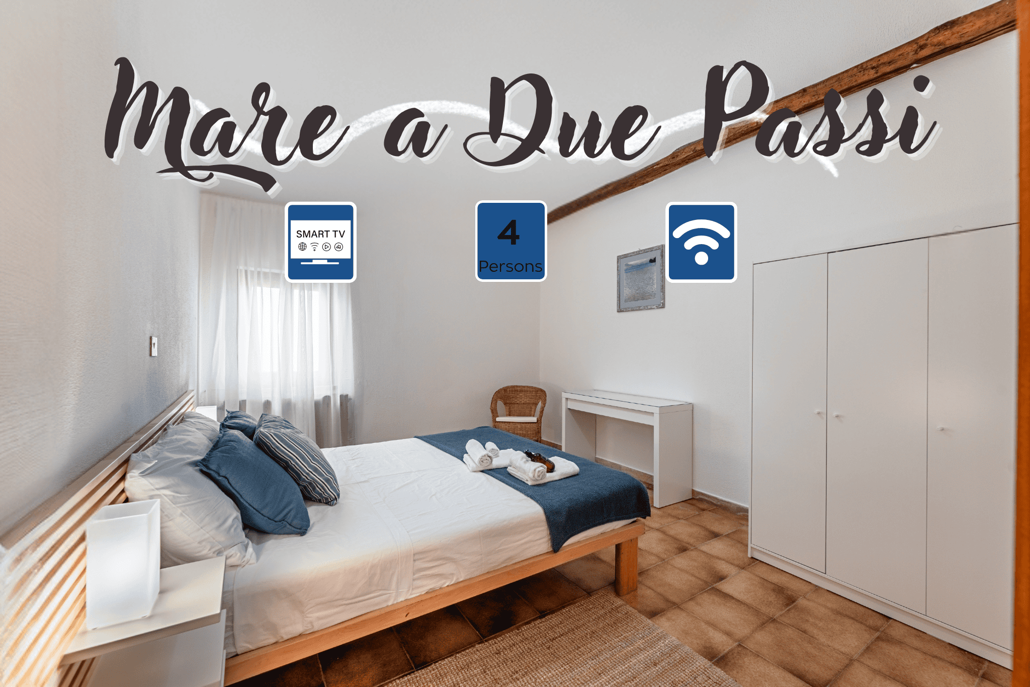 Camera da letto, armadio, lenzuola e asciugamani, finestra